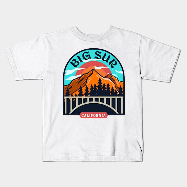 Big Sur Cali Kids T-Shirt by Big Sur California 